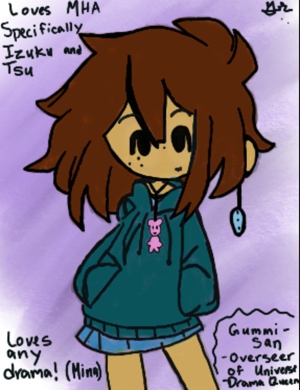 Drawing of Gummi's OC